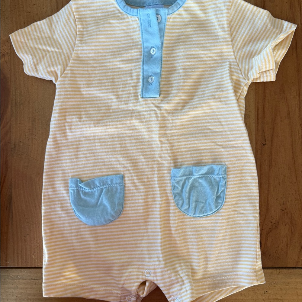 Bella Bliss Yellow and Blue Striped One Piece